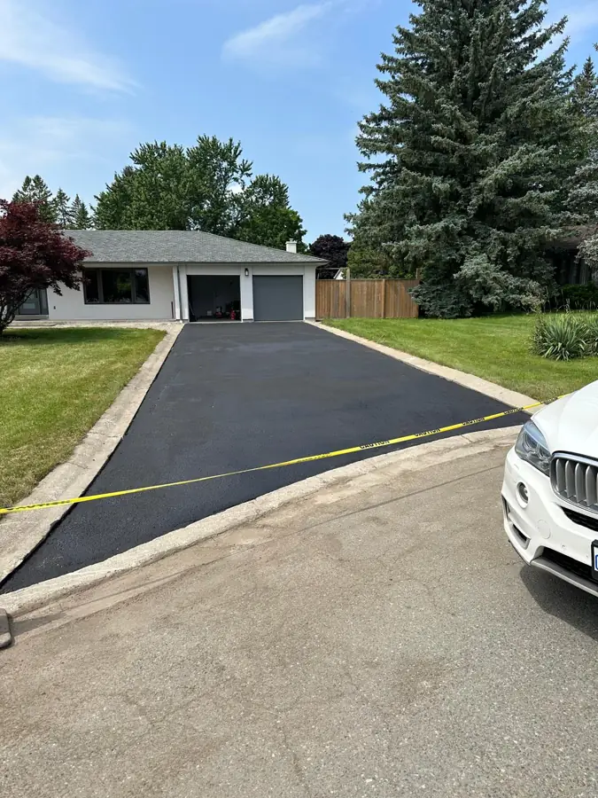 New asphalt driveway