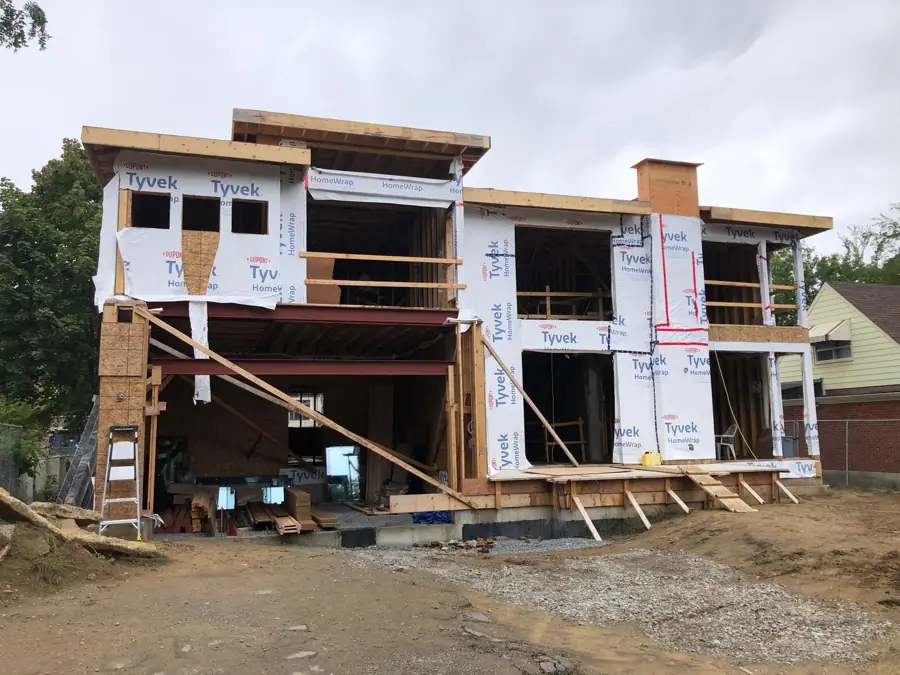 New two-storey home under construction